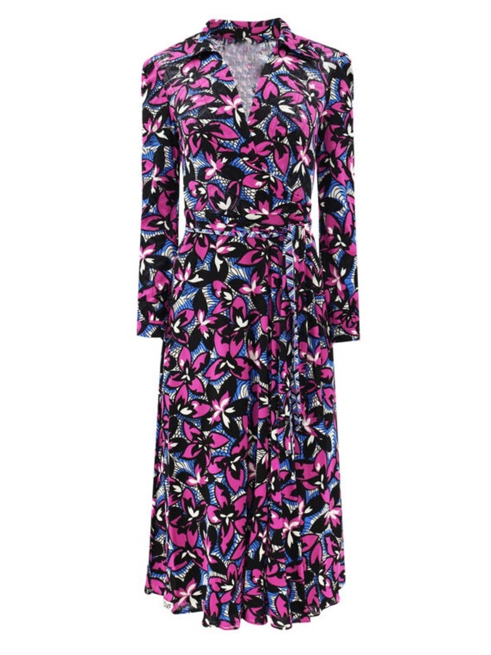 DVF Phoenix Reversible Mesh Long Sleeve Dress
